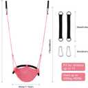 JKsmart Swing Seat for Kids Heavy Duty Rope Play Secure Children Swing Set,Perfect for Indoor,Outdoor,Playground,Home,Tree,with Snap Hooks and Swing Straps,440 lbs Capacity,Pink