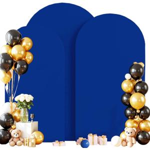 Wedding Arch Cover (7.2FT, 6.6FT, 6FT) Set of 3 Arch Backdrop Spandex Cover for Birthday Party Baby Shower Ceremony Banquet Decoration (Royal Blue, 7.2FT, 6.6FT, 6FT)