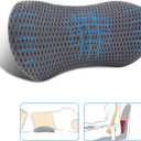 Lumbar Pillow, Memory Foam Lumbar Support Pillow for Office Chair and Car Seat, Back Support Pillow for Lower Back Pain Relief, Support Cushion Back Pillow for Sleeping, Driving, Resting (Grey)