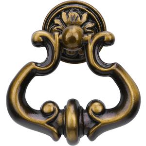 3 Pack 2 Inch Vintage Cabinet Pulls, Antique Brass, Zinc Alloy and Bronze, Ambidextrous, 2 Inches x 2 Inches