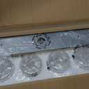 4-Light Bathroom Light Fixtures, Brushed Gold Vanity Light with Cylinder Clear Glass Shade, Modern Vanity Lighting Fixtures Over Mirror, VL143-BG-4
