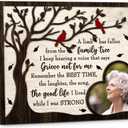 Memorial Gifts for Loss of Loved One – Cardinal Sympathy Picture Frame, Bereavement Gift for Loss of Mom Dad Grandma Grandpa, Family Tree Memorial Photo Frame, Funeral Remembrance Keepsake Decor