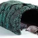 BNOSDM Large Reptile Hideout, Tortoise Hide, Bearded Dragon Hideout Cave Shelter, Resin Turtle Basking Platform, Reptiles Habitat Decor Tank Accessories for Lizards Geckos Snakes Chameleons Frogs