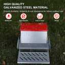 25lbs Automatic Chicken Feeder-Metal Treadle Poultry Feeder, No Waste Rat Proof Chicken Feeder with Sturdy Galvanized Steel Build and Weatherproof Locking Lid for Duck, Fowl, Pheasant Outdoor
