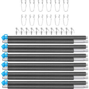 Zoomster Universal Trampoline Replacement Enclosure Poles with Clamp and Hardware