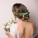 2 x Norme 5 Pcs Sage Green Bridal Hair Accessories Eucalyptus Brides Hair Pins for Wedding Comb Pearl and Leaf Wedding Accessories for Brides Bridesmaids Bridal Shower