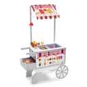 Melissa & Doug Snacks & Sweets Food Cart with Play Food, Wooden Toys & Kids Play Kitchen Accessories, Preschool Learning Toys for Girls & Boys 3+