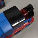 Transforming Engine Train Garage & Toy Car Catapult, Back Folds Out to Secret Garage for Mini Cars, Shoot and Race Fun, Interactive Play Festival Preschool Boys Girls 3+ Gift (Blue)