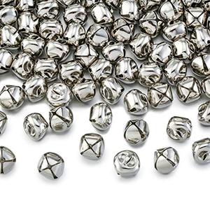 Zhanmai Jingle Bells, 1/2 Inch Craft Bells Bulk, Christmas Bells for Crafts DIY Bells for Wreath, Holiday Home and Christmas Decoration (Silver)