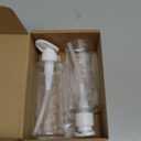 Plastic Pump Bottle Dispenser, BPA-Free Clear Refillable Empty Containers,2 Pack Portable Hand Pump Bottles Dispenser for Lotion Shampoo Conditioner (6.7oz)