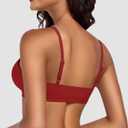 Werkiss Wireless Bralettes for Women No Underwire Bras Sexy V Neck Everyday Bra with Adjustable Straps (S)