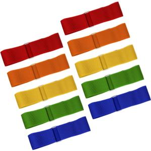 10 PCS 3 Legged Race Bands Three Legged Race Durable Firm Elastic Tie Rope Colorful 3 Leg Race Band for Outdoor Activities and Party Activities