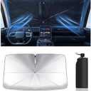 Noiclub Foldable Windshield Sun Shade Umbrella – Reflective Car Window Cover for Front Windshield, Heat Blocker for SUV, Truck, Sedan – Easy Storage with Bendable Handle