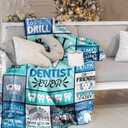 Dentist Gift Throw Blanket 60"X50", Dentist Gifts for Women Men, Dentist Appreciation Gifts, Gifts for Dentist Christmas/Birthday, Dentist Graduation Gifts, Best Dentists Gifts