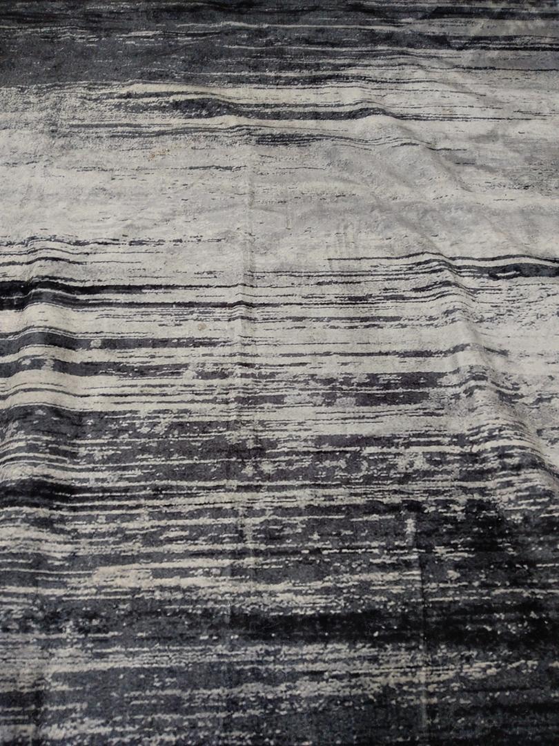  8x10 Area Rug, Washable Rug for Living Room, Non Slip, Soft Low Pile, Modern Abstract Grey Black Rug for Bedroom, Dining Room, Home Office, Indoor Floor Carpet