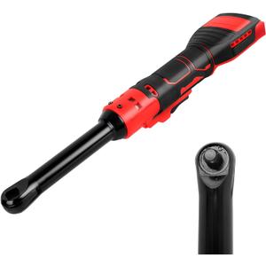 3/8" Extended Cordless Ratchet Wrench Compatible with Milwaukee 18V Batteries, 320 RPM, 80 N.m Electric Power Ratchet Wrench, Built-in LED Light, Extended 6-inch Long Neck