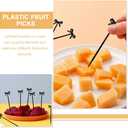 60 Pcs Black Cocktail Picks Black Bow Decor Fruit Fork Bow Drink Stirrers for Appetizers Decorative Halloween Holiday Party Food Drink Garnish Fruit Sticks