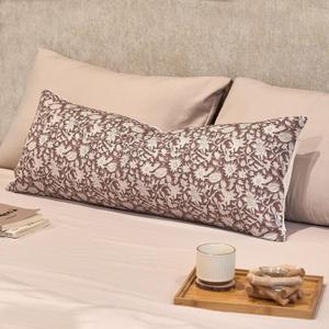 Amor Virisso Floral Throw Pillow Cover 14x36 Couch Decorative Accent Sofa Pillow Brown
