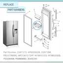 2187172 Refrigerator Door Shelf Bin for Frigidaire Whirlpool Amana Kenmore Estate Refrigerator Replace PS328468, PS986890, WP2187172, AP6006028 (2 Pack, White)