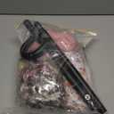 FAYBOX 9 pcs Old Lady Costume for Kids,100 Days of School Costume Old Lady Wig for Girls, Granny Grandma Dress Up (5-7 yr, Pink)