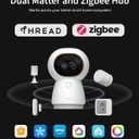 Aqara 4K UHD Dual-Lens Matter Camera Hub G350, Indoor Security Camera 9X Zoom, 360 Pan & Tilt, AI Auto-Tracking, Face/Gesture Recognition, Works with Apple HomeKit, Alexa, Google Home, SmartThings