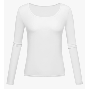 Long Sleeve Shirts for Girls Scoop Neck Baselayer Casual Tops XL