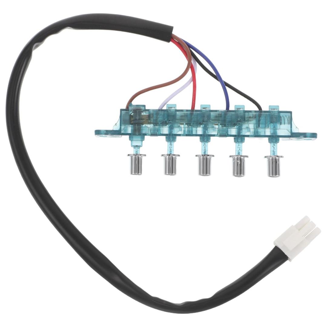 KALLORY Universal 5-Button Range Hood Switch Control Panel Replacement Button for Kitchen Ventilation Compatible Most Range Hoods Easy to Install Spare Part