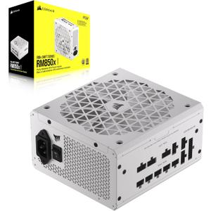 CORSAIR RM850x Shift Fully Modular ATX Power Supply - 80 Plus Gold - ATX 3.1 - PCIe 5.1 - Zero RPM - Modular Side Interface - White