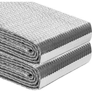 Reflective Insulation Roll 23.6inch x 10Ft Double Bubble Reflective Aluminum Foil Wrap Insulation Sheet Thermal Shield Radiant Barrier for Winter RV Window Thermal Cold Insulation Summer Heat - Silver