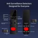 2026 AI Hidden Camera Detectors Features 5 Sensitivity Levels, Anti-Spy Camera Detector for GPS Trackers, Bug Detector Electronic Sweeper, Portable RF Signal Scanner for Hotel/Car/Bathroom/Travel