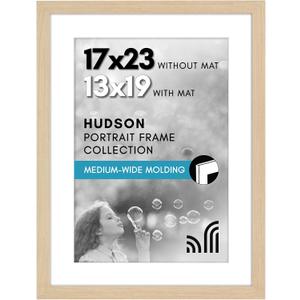 Americanflat 17x23 Poster Frame - Matted to 13x19 - Natural Oak