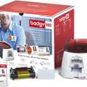 Badgy100 Plastic Card Printer with Badge Studio - ID Design Software for Full Color, Custom, Tamper Proof ID Badges in Seconds