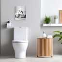 Funny Animals Bathroom Canvas Wall Art Penguin in Bathtub Wall Art Funny Animal Bathroom Painting Black and White Penguin Bathtub Pictures for Bath Restroom Wall Decor Framed 8X10 inch