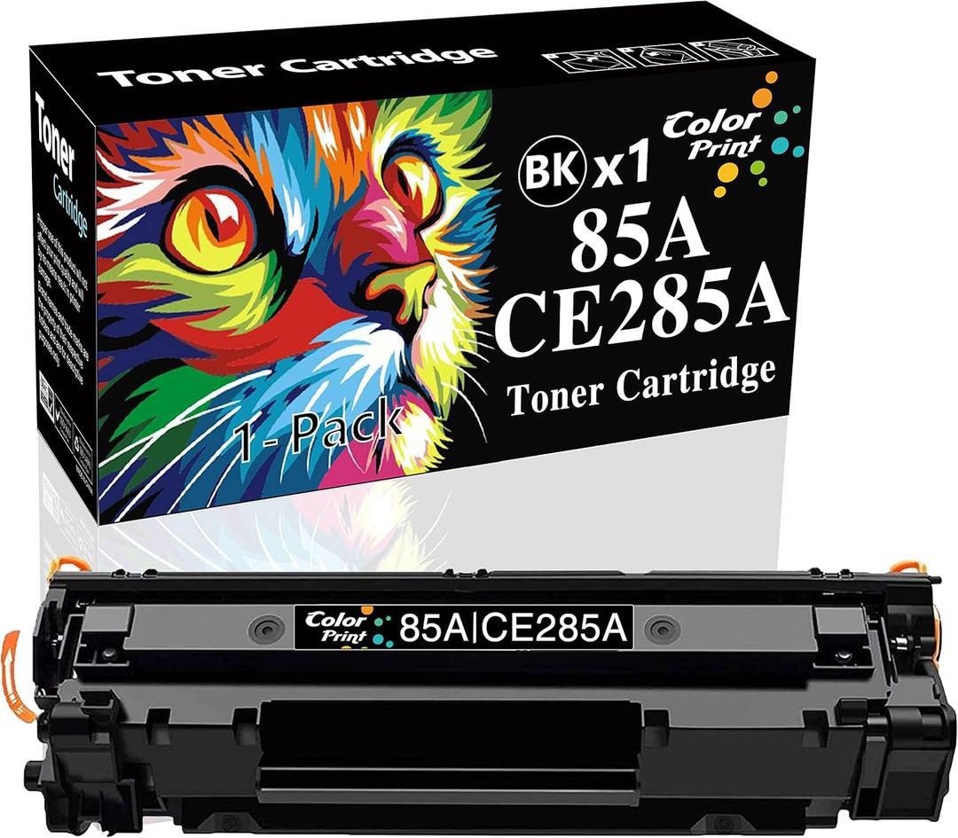 ColorPrint Compatible CE285A Toner Cartridge Replacement for Hp 85A 285A for Pro P1102w P1102 1102w M1217nfw M1212nf MFP P1102whp P1100 M1132 M1210 M1130 Printer (1-Pack, Black)