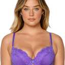 Smart & Sexy Women's Signature Lace Push Up Bra-Perfect for Seeking Effortless Style and Comfort (40D, New Violet)