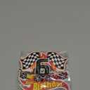 Maitys Race Car 6th Birthday Cake Topper Race Car Theme Birthday Party Supplies Checkered Flag Cupcake Decorations Photo Props for Five Years Old