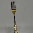 Dandat 40 Pcs Gold Forks and Spoons Silverware Set, Stainless Steel Flatware Cutlery 8-inch Utensil for Wedding, Party, Home, Dinners, Kitchen and Restaurant, Mirror Polished, Dishwasher Safe(Retro)