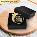 GEYGIE I Got A Cold on Every Hole Black Gold Golf Ball Marker with Magnetic Hat Clip, Golf Accessories for Men Women, Golf Gifts for Men Women Golfer, Birthday Retirement Gifts for Dad Papa Golf Fan