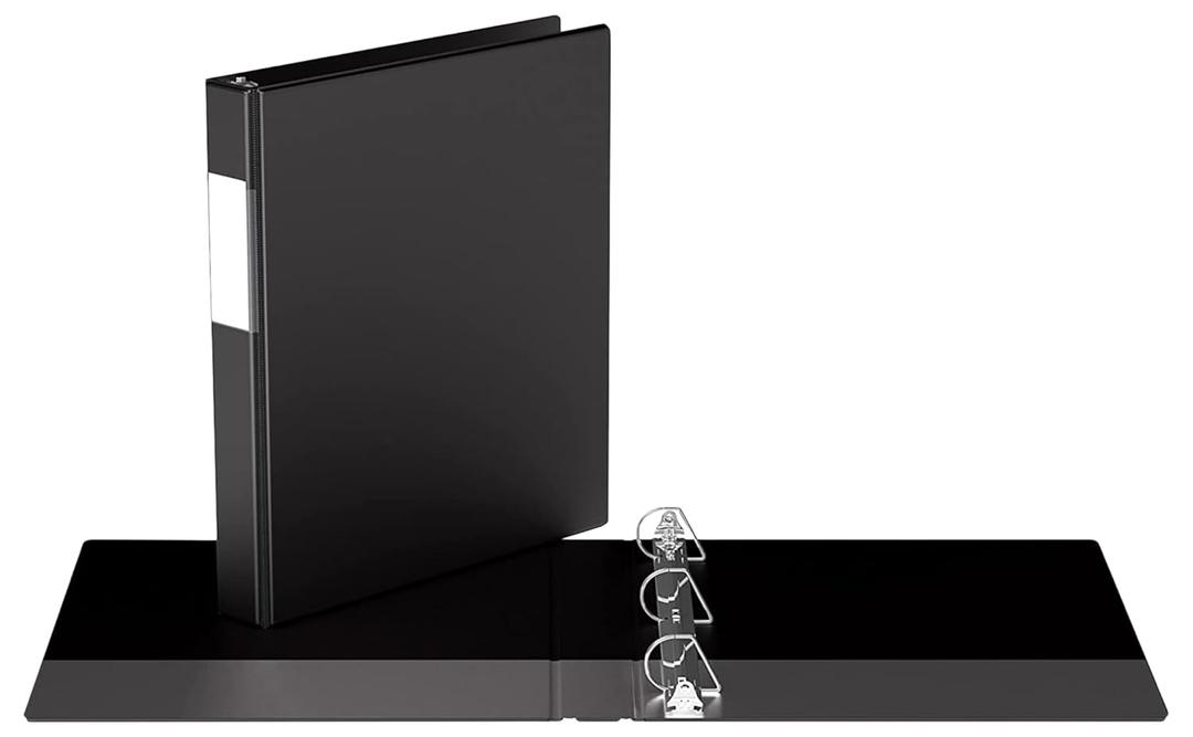 Premium Economy, Angle D Ring, Binder, (Black, 1.0")