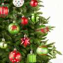 42pcs Christmas Balls Ornaments Set - Red and Green Christmas Ornaments Assorted Shatterproof Glittering Hanging Xmas Tree Decorations for Home Indoor Holiday Party Decor