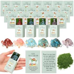 DoubleFill 24 Set Office Positive Gifts for Coworkers Employee Appreciation Gifts Bulk Emotional Pocket Hug Support Appreciation Gift for Staff Teacher Team (Natural Crystal)