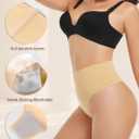 Yeblues Thong Shapewear Tummy Control for Women Seamless Shapewear Underwear Body Shaper Panties for Under Dresses (Beige, XXL)