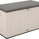 LIFETIME 60186 Heavy-Duty Outdoor Storage Deck Box, 116 Gallon, Desert Sand/Brown