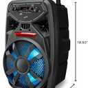 iLive Electronics Wireless Tailgate Party Speaker, LED Light Effects, Built-in Rechargeable Battery, Black (ISB380B)