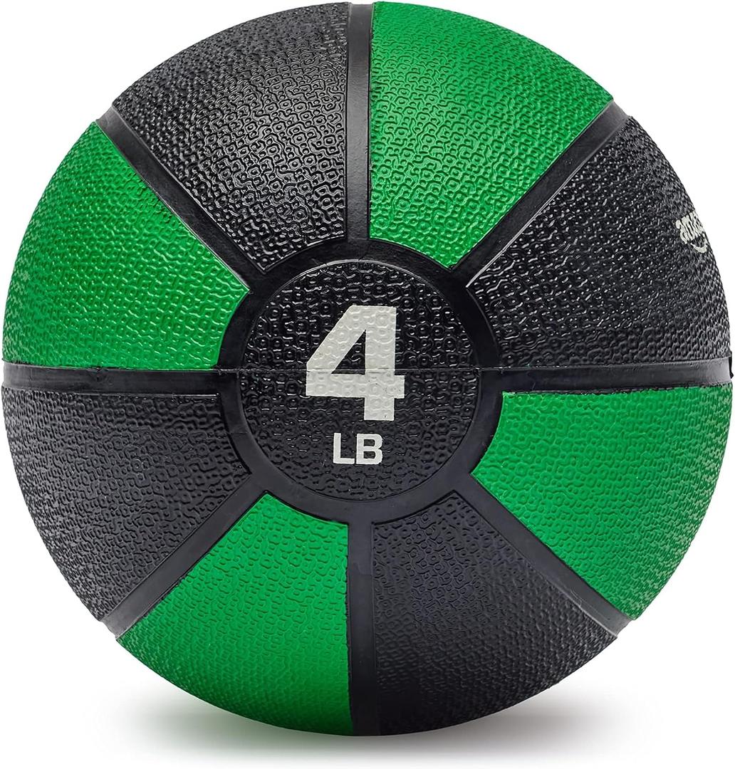 Amazon Basics Weighted Medicine Ball for Core Strength, Strength Training, Full-Body Workouts and Balance Exercises, 4lb