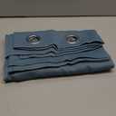 NICETOWN Blackout Greyish Blue Curtains & Drapes for Living Room, 1 Panel, W55 x L68, Thermal Insulated Solid Grommet Sound Reducing Energy Saving Window Treatments for Porch/Hall