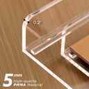 2 Pack- Stackable Paper Letter Tray, A4 File Tray Desk Organizer, Acrylic Desk Organizers and Accessories Sorter, Clear Workspace Office Supplies Organizers, 12.4inx8.86inx3.46in