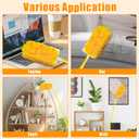 JEHONN Duster Refills for Swiffer 20 Counts, 360 Degree Heavy Duty Dusting Kit with 1 Extendable Handle + 1 Short Handle, Multi-Surface Dust Cleaning Tool for Blinds Bookshelf Furniture Electronics (Yellow)