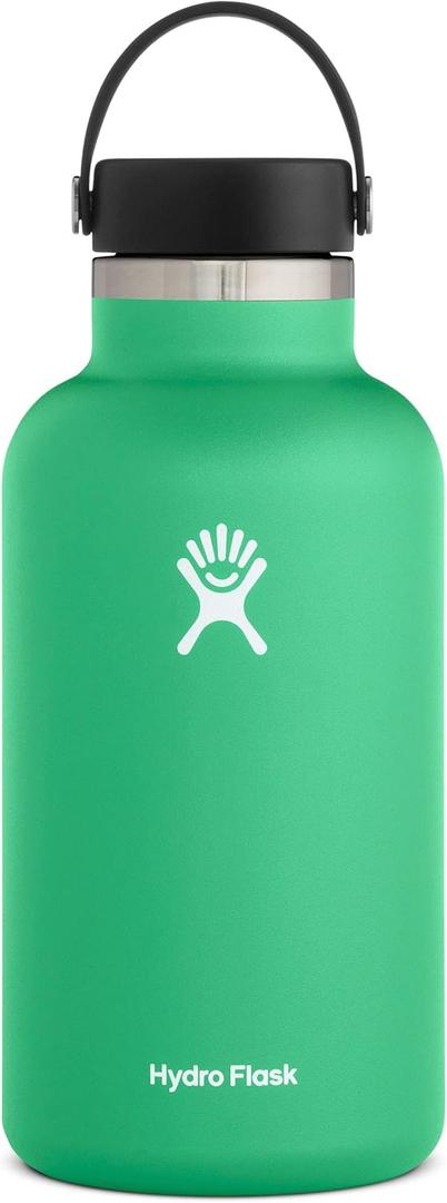 Hydro Flask Water Bottle - Stainless Steel & Vacuum Insulated - Wide Mouth 2.0 with Leak Proof Flex Cap - 64 oz, Spearmint