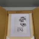 Americanflat 9x11 Picture Frame with Shatter-Resistant Glass - Use as 6x8 Frame with Mat or Display 9x11 Photo Without Mat - Hudson Collection - Wide Picture Frames for Tabletop and Wall - Natural Oak